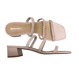 Reformation Assunta Strappy Block Heel Sandals 7.5